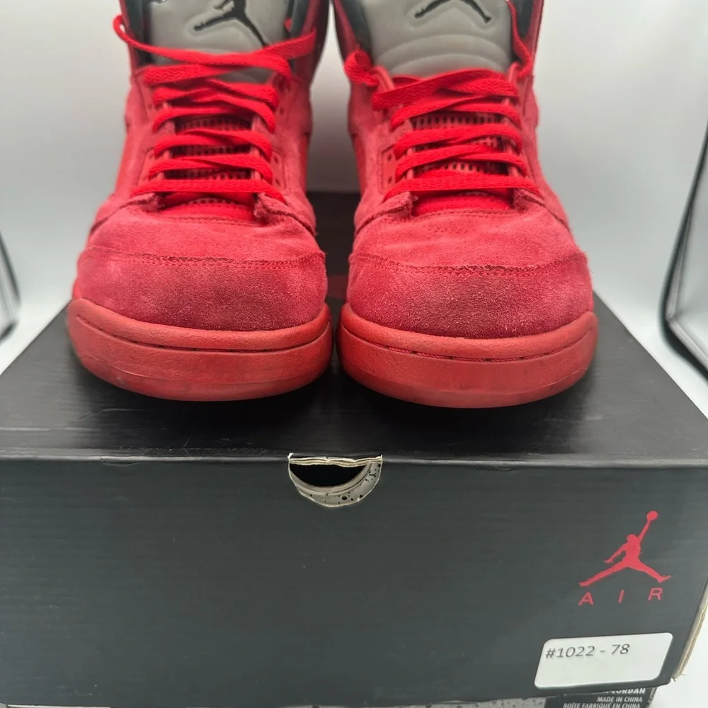 Jordan 5‎ Retro Red Suede Size 11 Men | 2017 OG Box | No Lace Locks